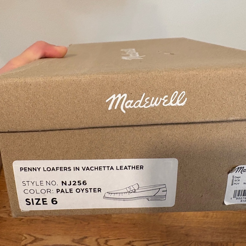 Madewell Penny Loafer in Oyster Leather